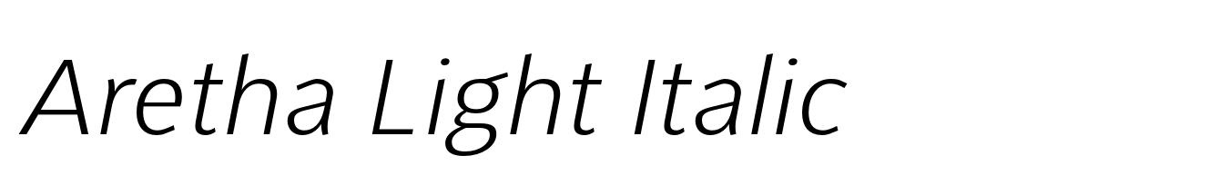 Aretha Light Italic